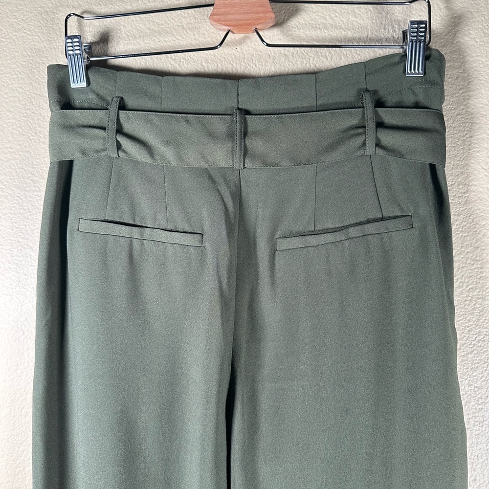 Madewell Drapey Paperbag High Rise Pants in Olive Green - Picture 3 of 8